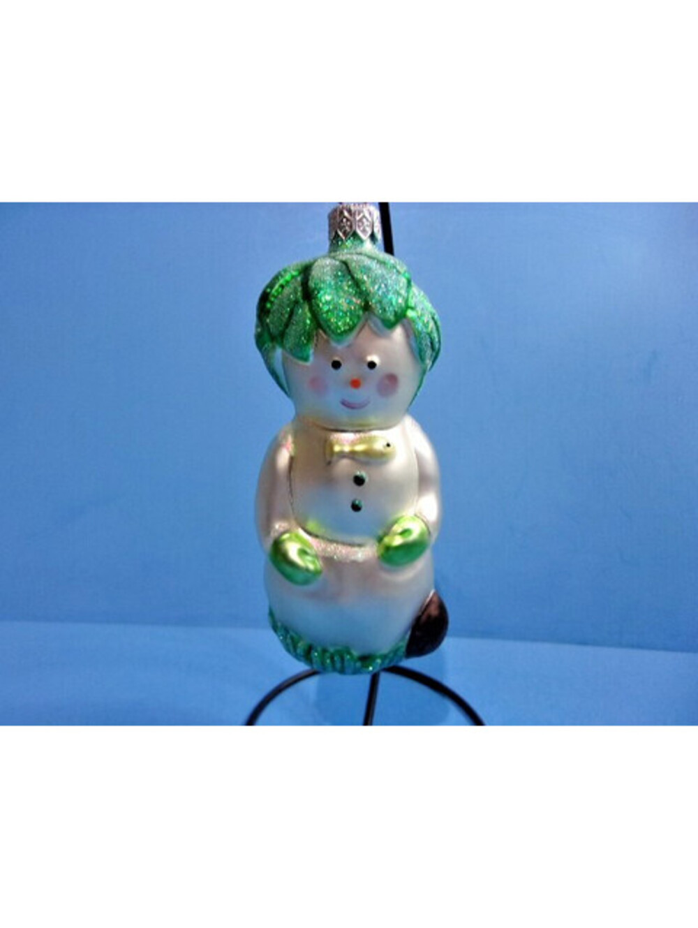 Patricia Breen HOBE SOUND SNOWMAN Glass Ornament Palm Fish Retired #9626 Vintage